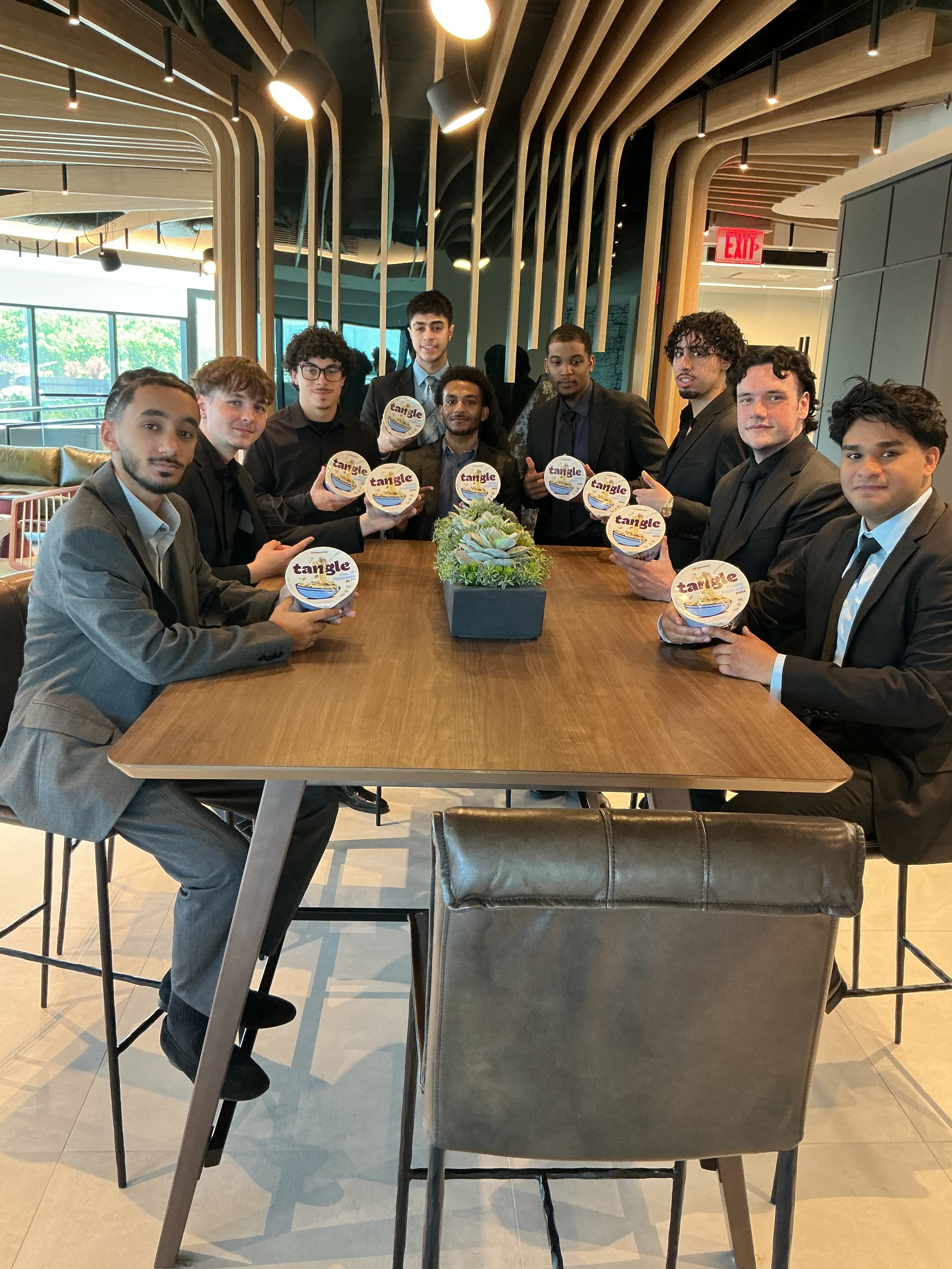 Visionary Insights team gathered together for a meal